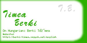 timea berki business card